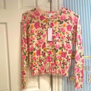 Minnie Rose floral sweater - once worn
